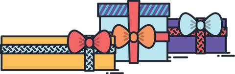 Colorful Transparent Gift Boxes with Bow Illustrations - Download Free Stock Videos Pikwizard.com