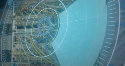 Futuristic Digital Network Connections with Spinning Globe