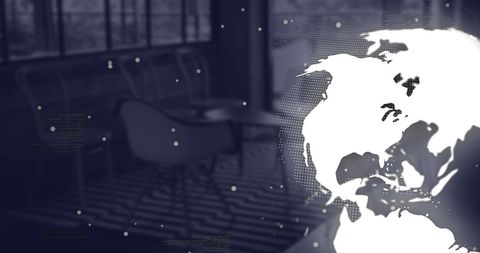 Digital Global Network Overlay Classroom Setting