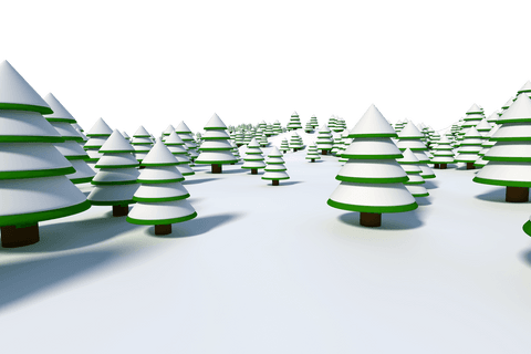transparent snowy forest of cartoon fir trees on blur effect - Download Free Stock Videos Pikwizard.com