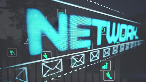 Digital Network Communication and Interface Over Cityscape