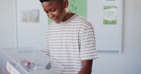 Educated youth promoting recycling and sustainability awareness