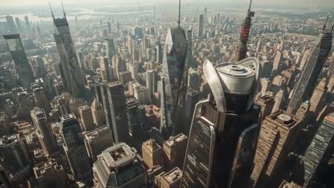 Futuristic Skyline with Modern Skyscrapers and Innovative Architecture