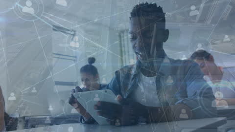 African American Student Engaged with Digital Education Technology