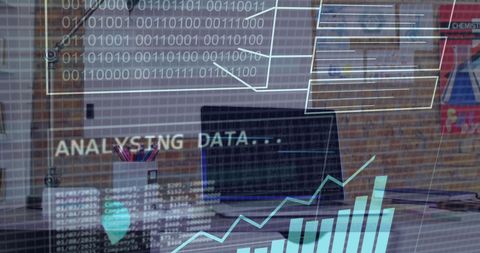 Binary Code and Financial Data on Transparent Screen - Download Free Stock Images Pikwizard.com