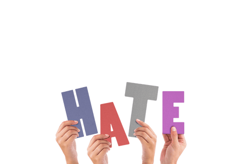 hands holding colorful transparent letters spelling hate - Download Free Stock Videos Pikwizard.com