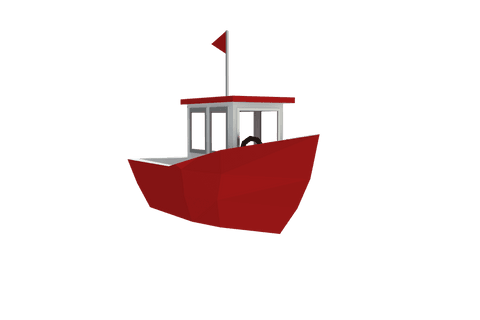 Three Dimensional Transparent Red Boat with Simple Design - Download Free Stock Videos Pikwizard.com