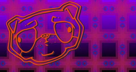 Playful Puppy Icon Digital Art Overlay - Download Free Stock Images Pikwizard.com
