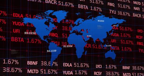 Global Financial Data on Digital Web Display - Download Free Stock Images Pikwizard.com