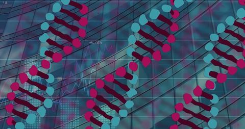 Genetic Data and Digital Technology Overlay Concept