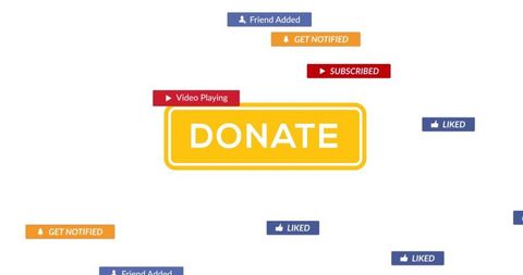 Social Media Engagement Elements and Donation Prompt Concept - Download Free Stock Images Pikwizard.com