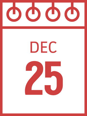Transparent Icon for December 25 Christmas Calendar Page - Download Free Stock Videos Pikwizard.com