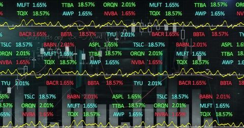 Dynamic Stock Market Trading Display With Graphs - Download Free Stock Images Pikwizard.com