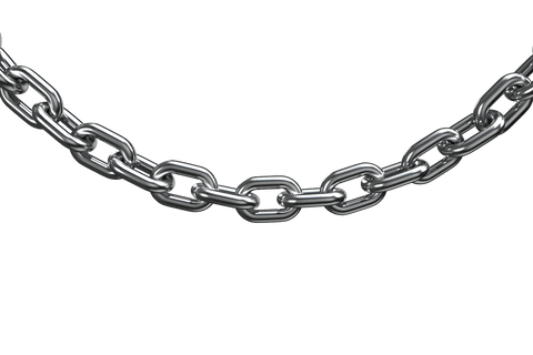 realistic metallic linked chain on transparent background - Download Free Stock Videos Pikwizard.com
