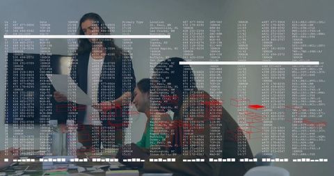 Business Professionals Analyzing Digital Data for Innovative Solutions