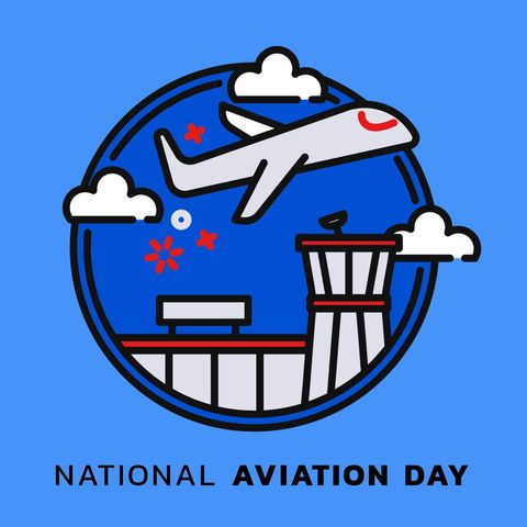National Aviation Day Celebration Illustration - Download Free Stock Templates Pikwizard.com