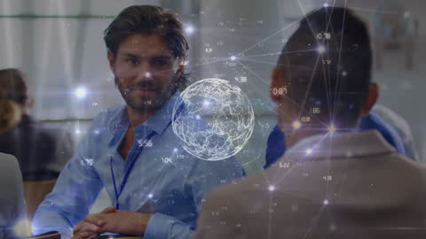 Business Professionals Discussing Data Innovations