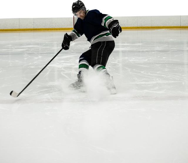 Caucasian Hockey Player In Action On Transparent Background - Download Free Stock Videos Pikwizard.com