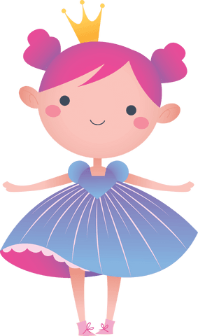 Cartoon Princess with Pink Hair on Transparent Background - Download Free Stock Videos Pikwizard.com