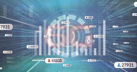 futuristic holographic data analytics dashboard with interactive charts - Download Free Stock Images Pikwizard.com