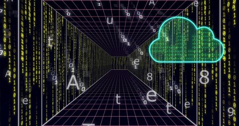 Cloud Computing Concept in Futuristic Digital Tunnel - Download Free Stock Images Pikwizard.com