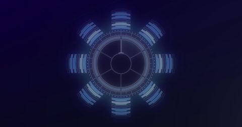 Futuristic Circular Digital Interface with Glowing Blue Elements - Download Free Stock Images Pikwizard.com