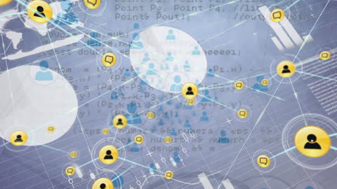 Digital Networking and Data Processing Concept