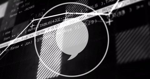 Speech Bubble Overlaid on Financial Data and Graphs - Download Free Stock Images Pikwizard.com