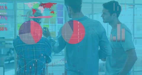 Team Analyzing Global Financial Data Visualizations
