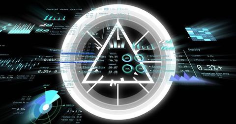 Futuristic Holographic UI with Data Visualization in Smart Environment