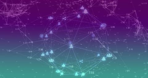 Abstract Network of Digital Connections and Elements - Download Free Stock Images Pikwizard.com