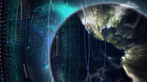 Digital Globe with Network Connections and Data Interface