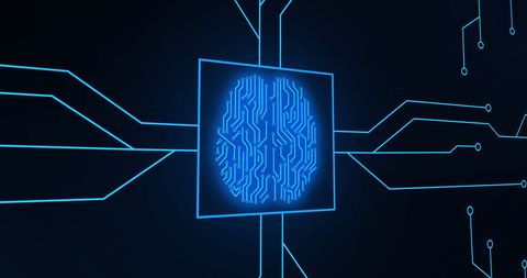 Glowing Digital Brain with Circuitry in Cyber Interface - Download Free Stock Images Pikwizard.com