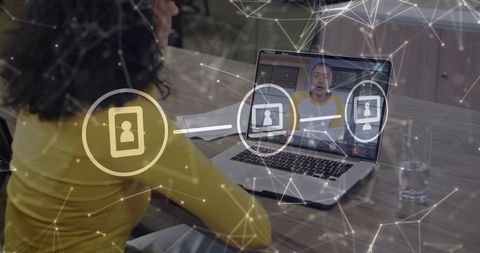Virtual Collaboration in Digital Workspace Concept