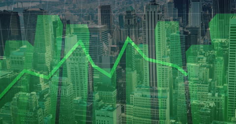 Growing Financial Graph Over Urban Landscape