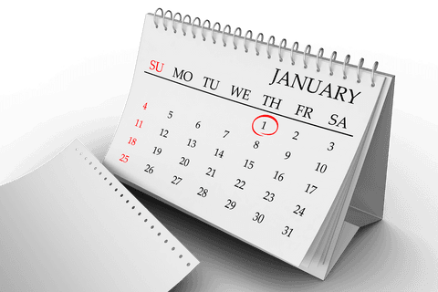 january calendar display with new year highlight, transparent background - Download Free Stock Videos Pikwizard.com