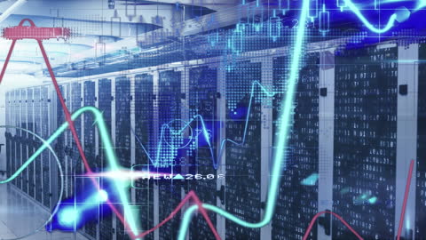 Financial Data Overlay in Computer Server Room