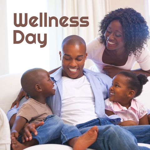 African American Family Celebrating Wellness Day at Home