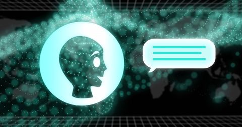 AI Data Processing with Digital Interface - Download Free Stock Images Pikwizard.com