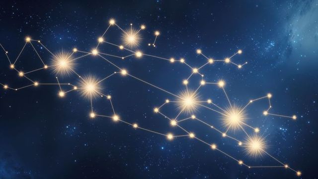 Digital star constellation with luminescent nodes in deep space