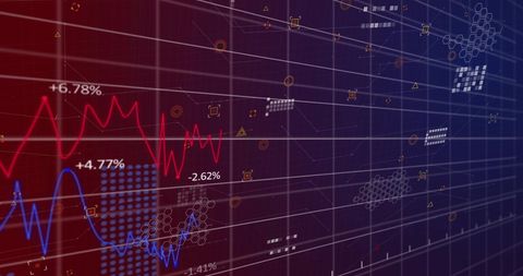 Digital Financial Graphs and Business Analytics on Blue Backdrop - Download Free Stock Images Pikwizard.com