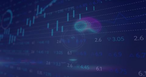Data Processing Visualization with Blue Technology Interface - Download Free Stock Images Pikwizard.com