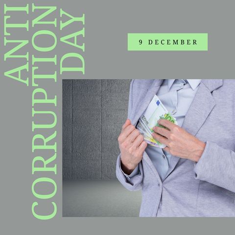 Businessman Demonstrating Anti-Corruption Message with Banknote Concealment - Download Free Stock Templates Pikwizard.com
