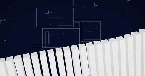 Abstract Modern Geometric Digital Design with 3D Bars