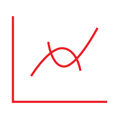 red chart with intersecting parabolas on transparent background - Download Free Stock Videos Pikwizard.com