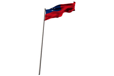 low angle transparent samoan flag waving against sky - Download Free Stock Videos Pikwizard.com