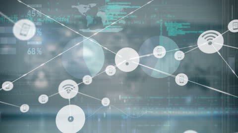 Futuristic Data Connections in Virtual Space