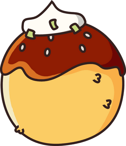 cartoon pastry with brown glaze on transparent background - Download Free Stock Videos Pikwizard.com