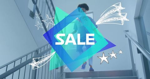Vibrant Sale Overlay on Medical Professional