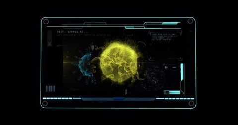 futuristic virus analysis on digital interface - Download Free Stock Images Pikwizard.com